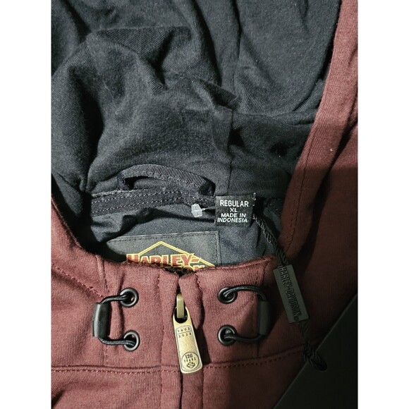 Harley Davidson Men's 120th Anniversary Riding Fleece - Rum Raisin & Black 2XL - Picture 12 of 16